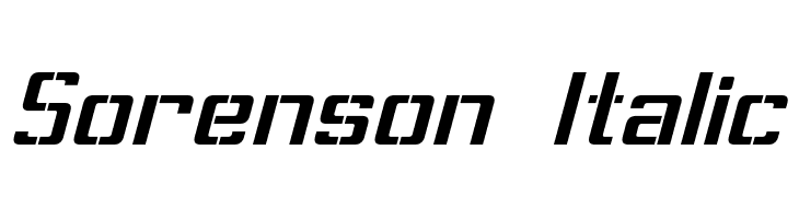 Sorenson Italic Шрифта