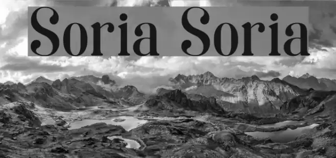 Soria Soria Font examples