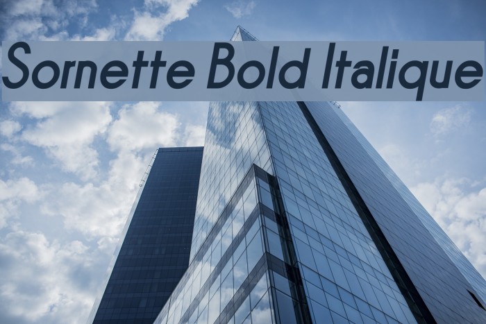 Sornette Bold Italique Font examples