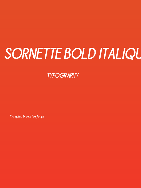 Sornette Bold Italique Poster