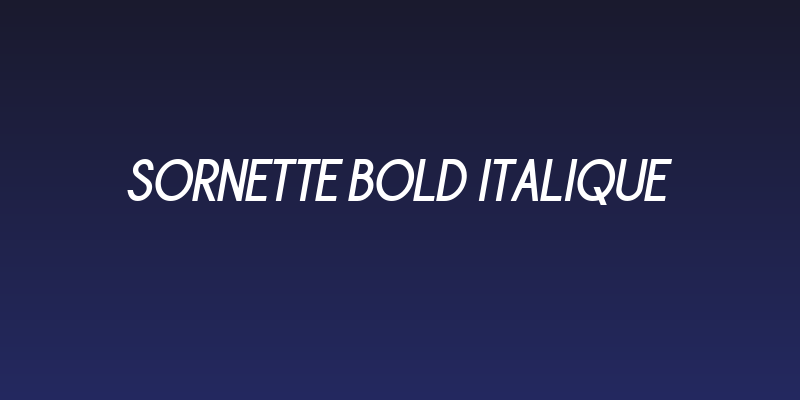 Sornette Bold Italique Social Header