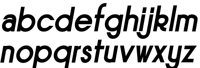 Sornette Bold Italique Font LOWERCASE