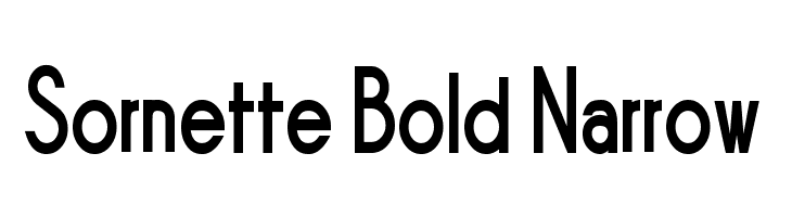 Sornette Bold Narrow  नि: शुल्क फ़ॉन्ट्स डाउनलोड