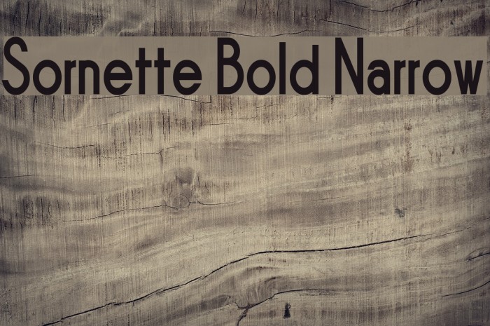Sornette Bold Narrow Font examples