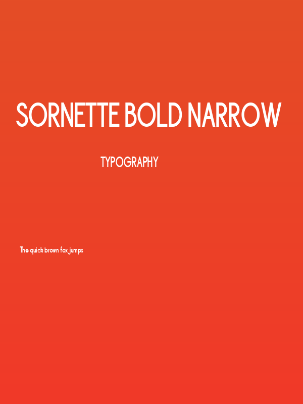 Sornette Bold Narrow Poster