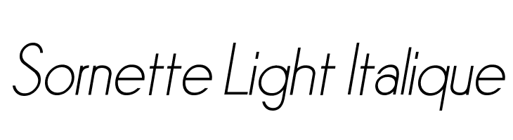 Sornette Light Italique  les polices de caractères gratuit tlcharger