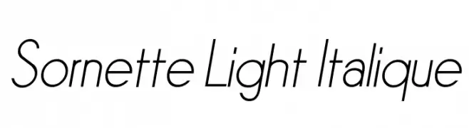 Sornette Light Italique  नि: शुल्क फ़ॉन्ट्स डाउनलोड