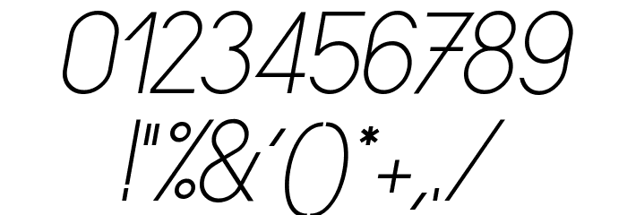Sornette Light Italique Font OTHER CHARS