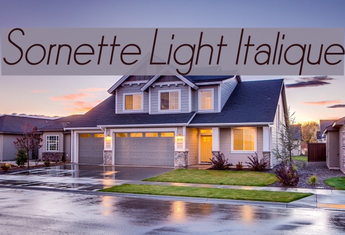 Sornette Light Italique Font examples