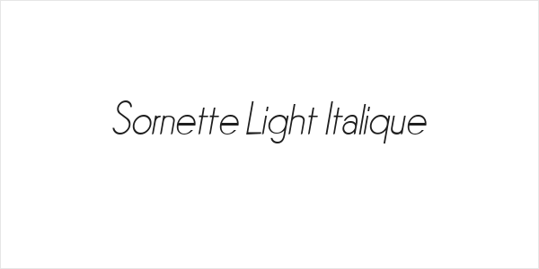 Sornette Light Italique Logo