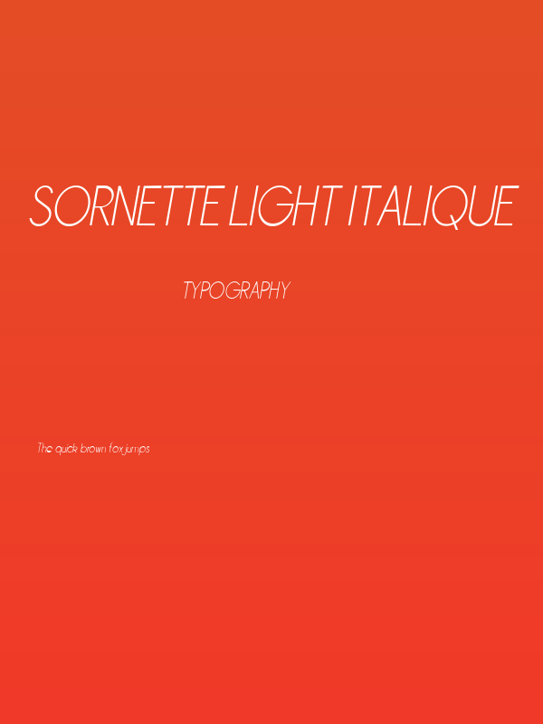 Sornette Light Italique Poster