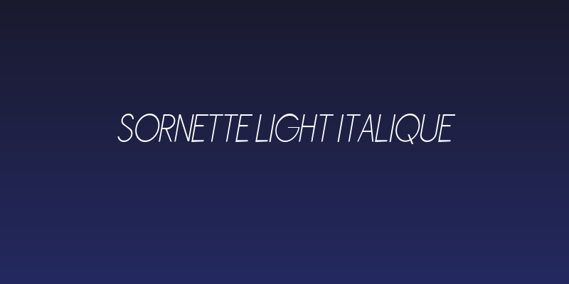 Sornette Light Italique Social Header