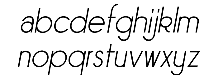 Sornette Light Italique Font LOWERCASE