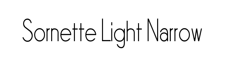 Sornette Light Narrow  नि: शुल्क फ़ॉन्ट्स डाउनलोड