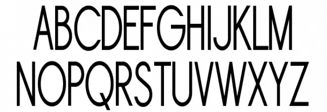 Sornette Regular Condensed 字体 大写