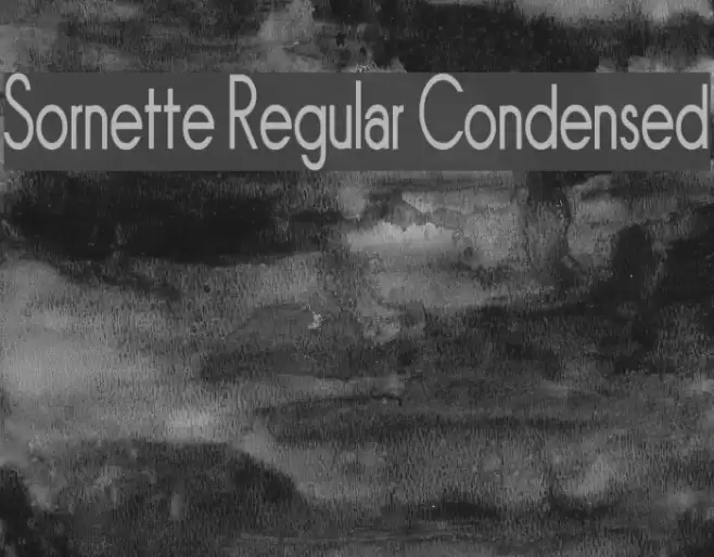 Sornette Regular Condensed Font examples