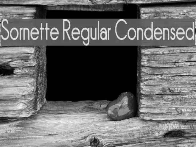 Sornette Regular Condensed Font examples