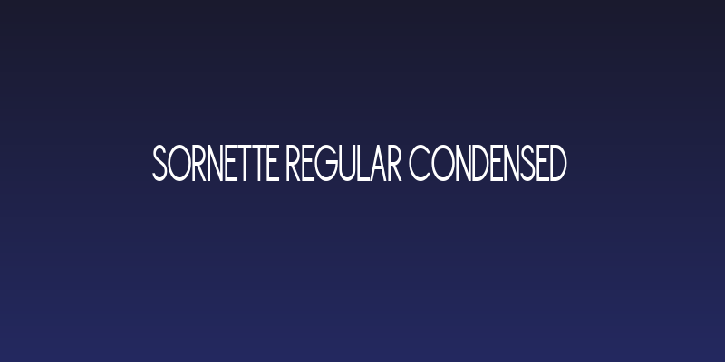 Sornette Regular Condensed Social Header