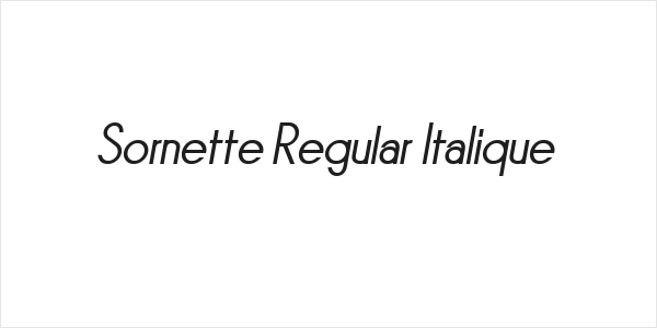 Sornette Regular Italique Logo
