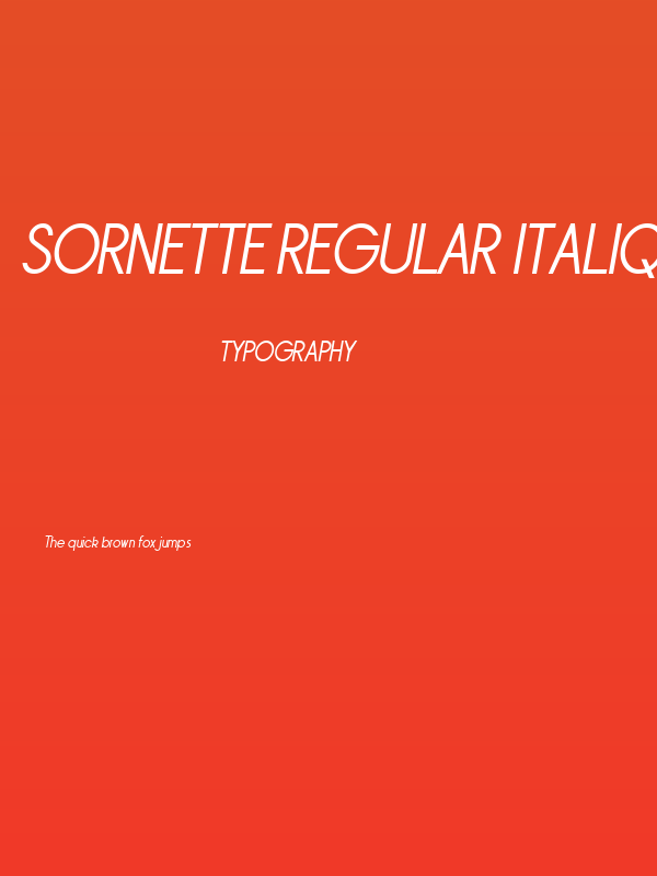 Sornette Regular Italique Poster