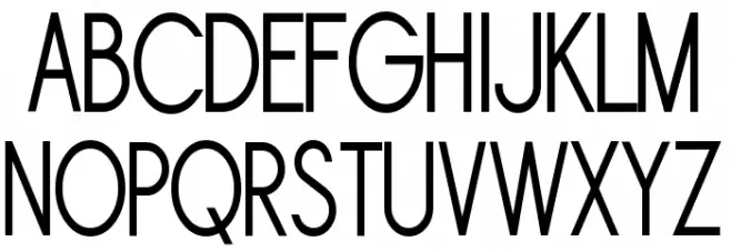 Sornette Regular Narrow Schriftart Groß
