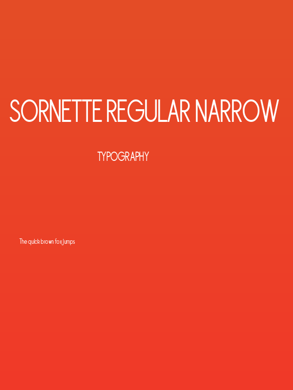 Sornette Regular Narrow Poster
