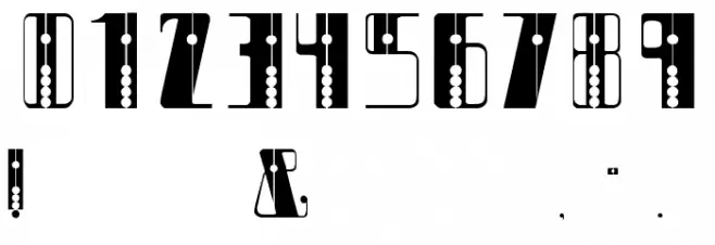 Soroban Font OTHER CHARS