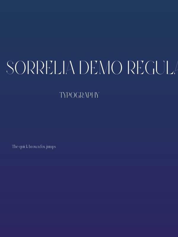 Sorrelia Demo Regular Poster