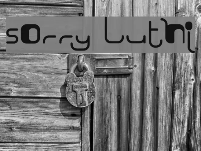 Sorry Luthi Font examples