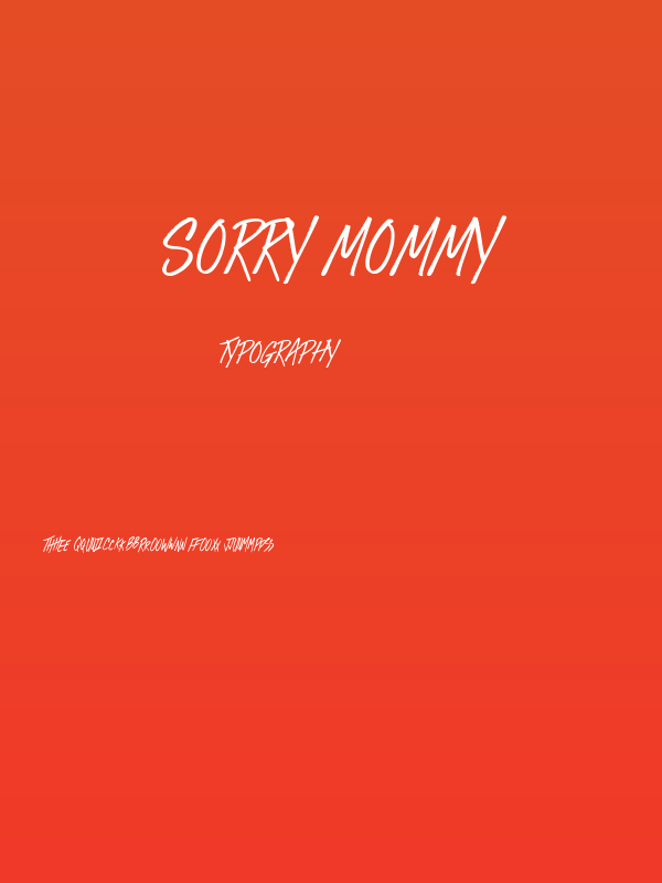 Sorry Mommy Poster