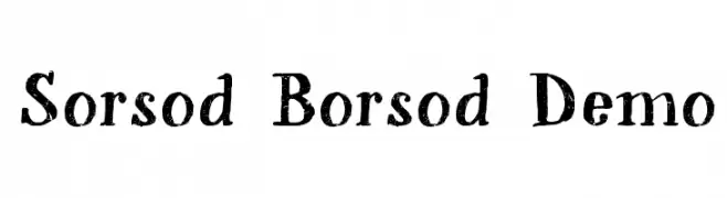 Sorsod Borsod Demo  フリーフォントのダウンロード