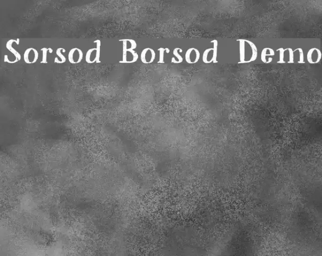 Sorsod Borsod Demo Font examples
