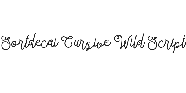 Sortdecai Cursive Wild Script Logo