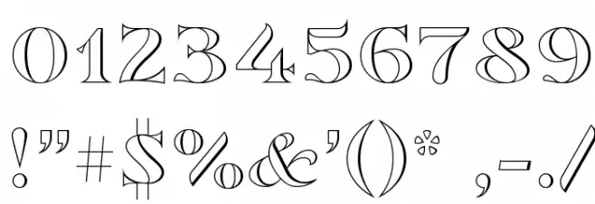 Sortefax Font OTHER CHARS