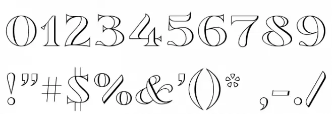 Sortefax Font OTHER CHARS