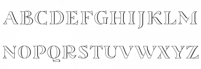 Sortefax フォント 大文字