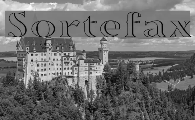 Sortefax Font examples
