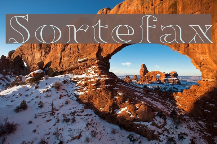 Sortefax Font examples