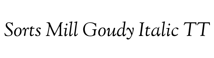 Sorts Mill Goudy Italic TT Font