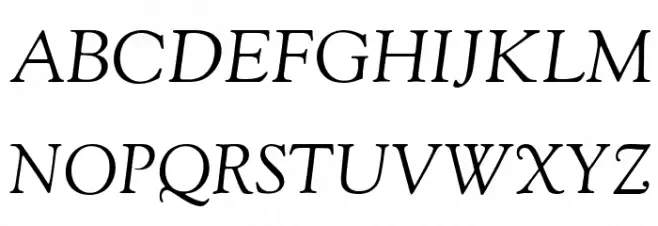 Sorts Mill Goudy Italic TT Polices MAJUSCULES