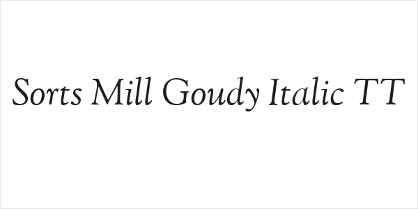 Sorts Mill Goudy Italic TT Logo