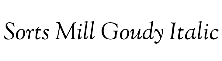 Sorts Mill Goudy Italic Font