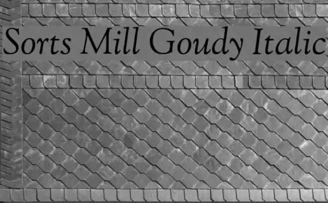 Sorts Mill Goudy Italic Font examples