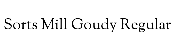 Sorts Mill Goudy Regular Font