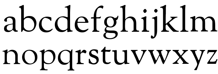 Sorts Mill Goudy Regular Font LOWERCASE