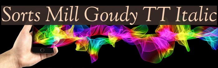 Sorts Mill Goudy TT Italic Font examples