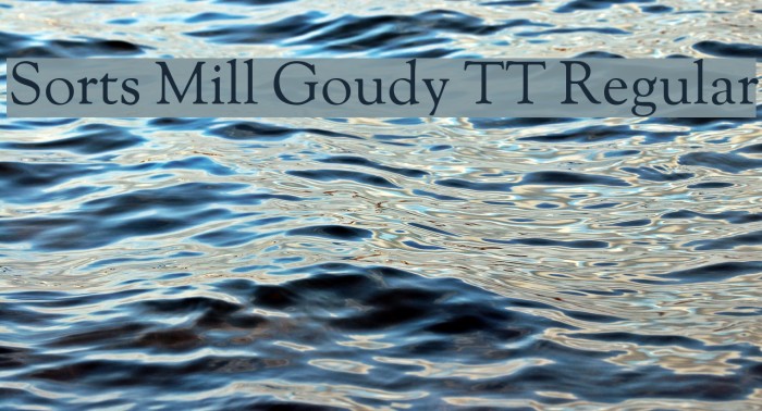 Sorts Mill Goudy TT Regular Font examples