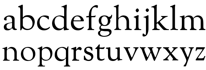 Sorts Mill Goudy TT Regular Font LOWERCASE