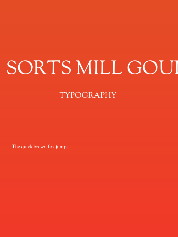 Sorts Mill Goudy Poster