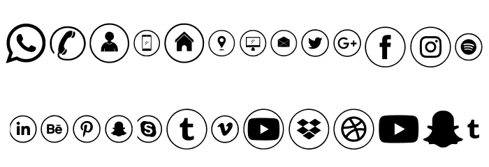 Sosmed_phone Regular Font LOWERCASE